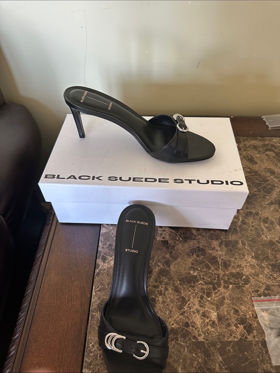 Black Suede Studio Shoes - Black suede studio black heels
